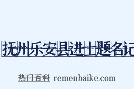 抚州乐安县进士题名记是什么意思的图片